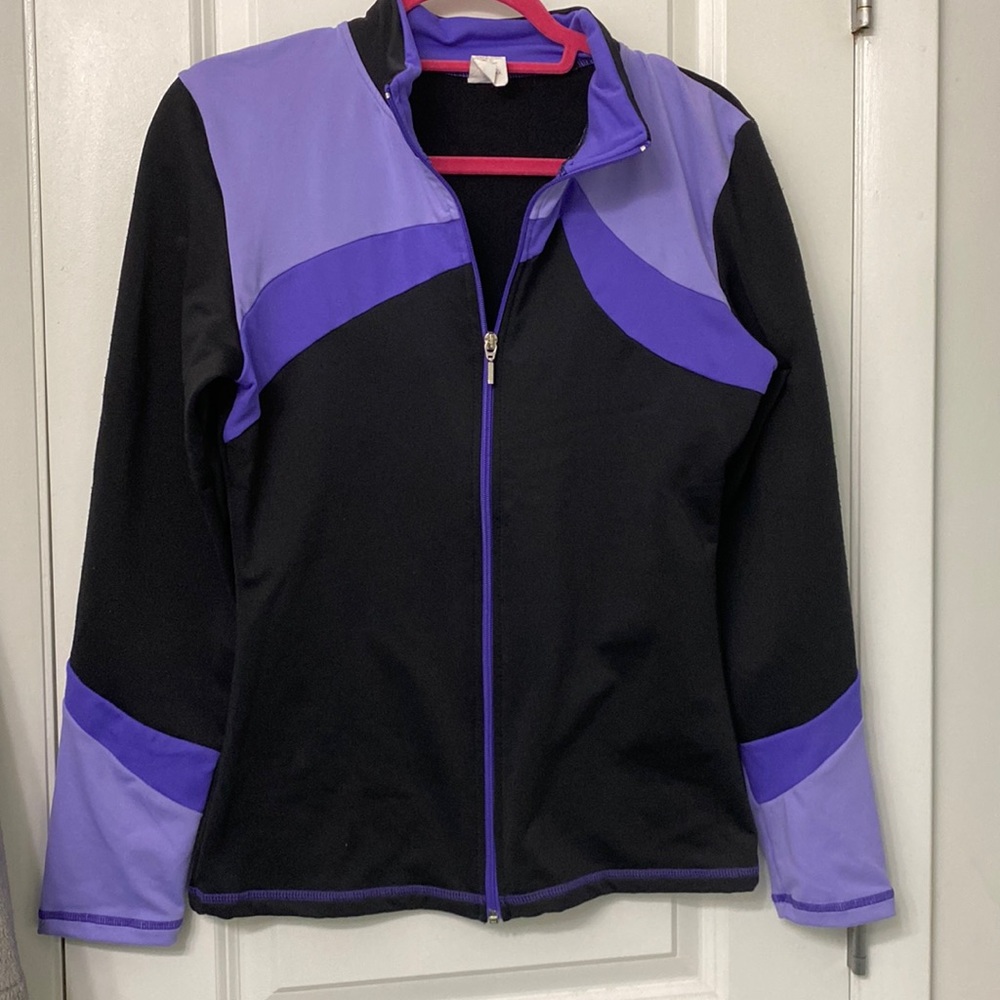 Chloe Noel Ice Figure Skating Jacket Adult Womens Large Purple Black